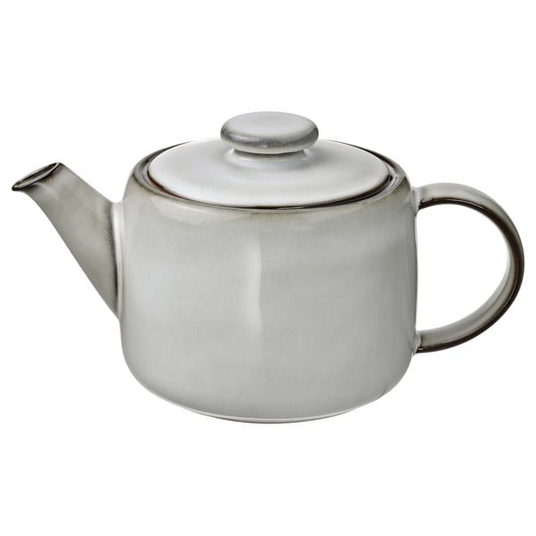 GLADELIG Tetera, gris, 1.3 qt