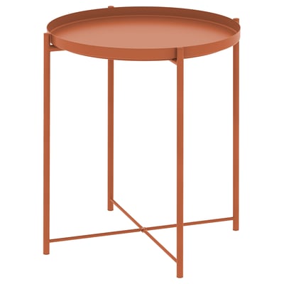 GLADOM Mesa con bandeja, naranja viva, 17 1/2x20 5/8 "