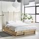GLAMBERGET Base de cama+almacenamiento+colchón, pino/Åkrehamn Firmeza: media., Tamaño full