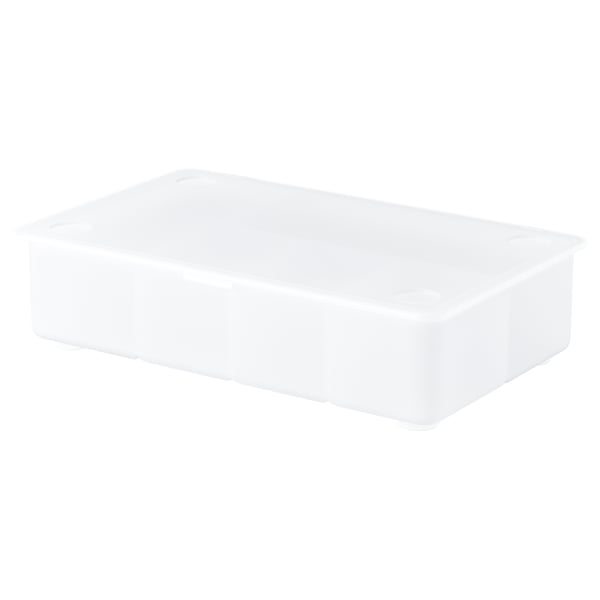 GLIS Caja con tapa, transparente, 13 3/8x8 1/4 "
