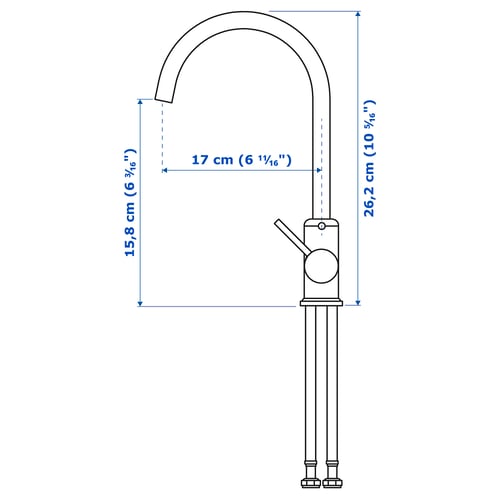 GLYPEN Grifo de baño, cromado