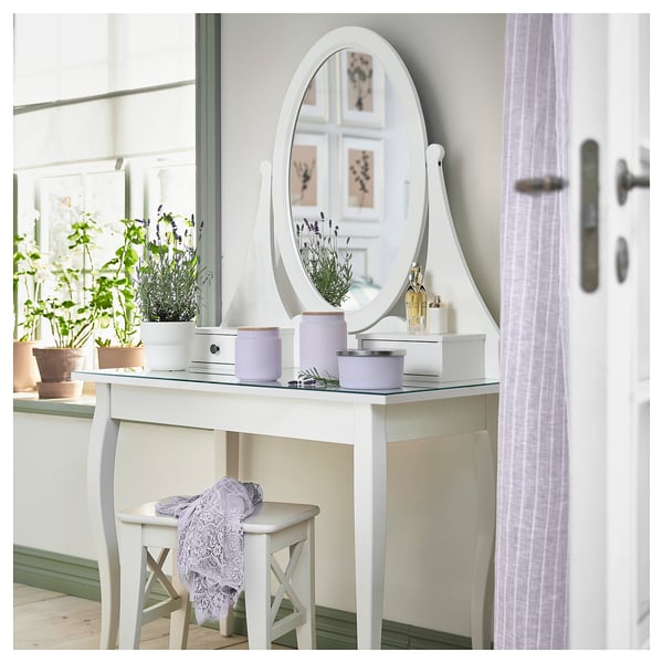 GOLIATTUJA Vela arom/recipiente+tapa/2 mechas, Éxtasis de lavanda/morado, 100 hr