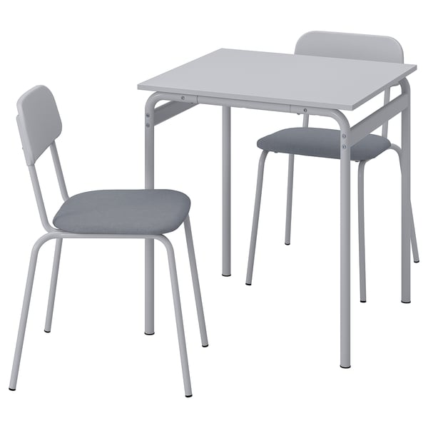 GRÅSALA / GRÅSALA Mesa y 2 sillas, gris gris/gris, 26 3/8 "