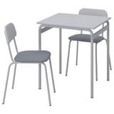 GRÅSALA / GRÅSALA Mesa y 2 sillas, gris gris/gris, 26 3/8 "