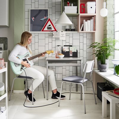GRÅSALA Mesa, gris/gris, 26 3/8x26 3/8x29 1/2 "