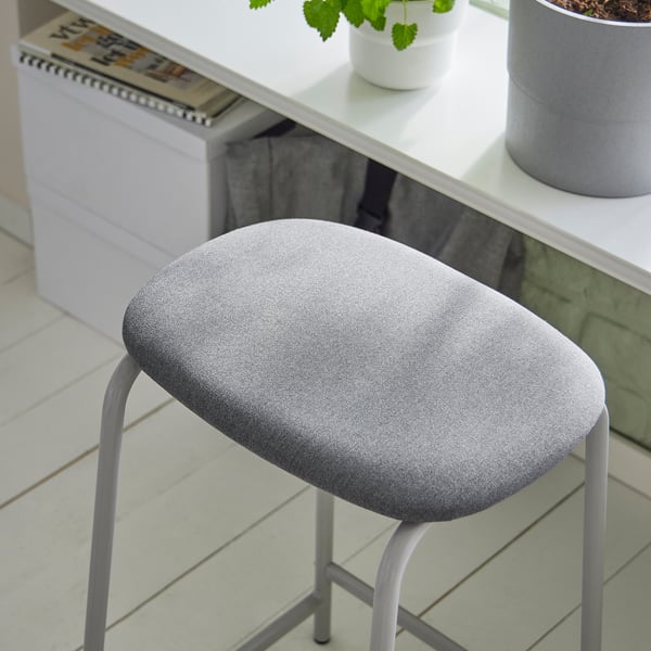 GRÅSALA Taburete de bar, gris, 24 3/8 "