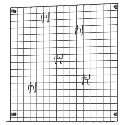 GREJIG Rejilla de pared+riel, gris, 22 7/8x23 1/4 "