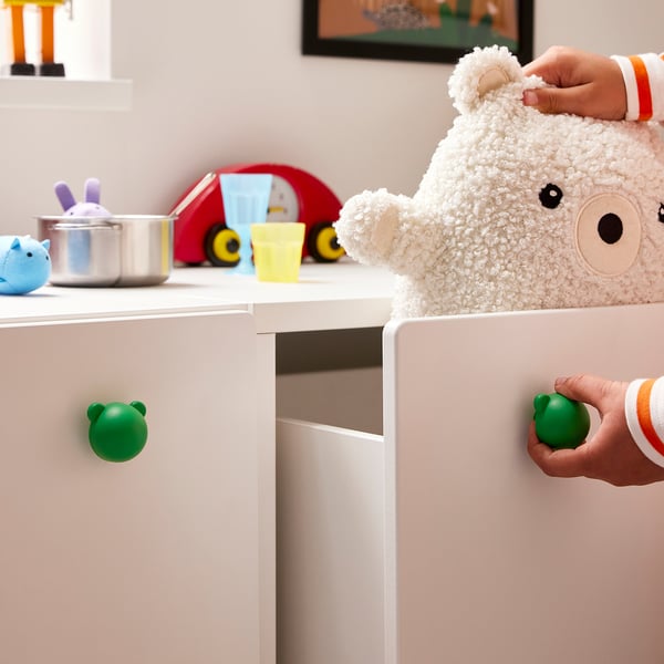 GREJSIMOJS Manija, verde/oso, 1 1/2 "