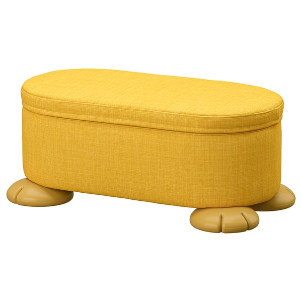 GREJSIMOJS Puf con almacenaje, amarillo