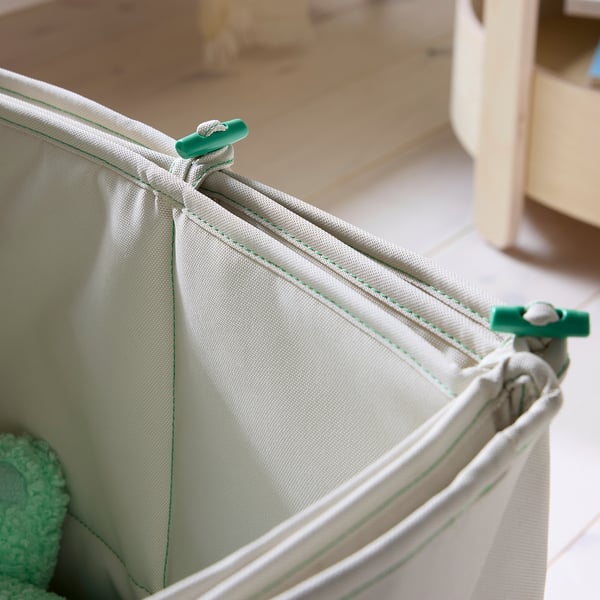 GREJSIMOJS Tapete/caja de almacenamiento, plegable/beige