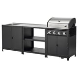 GRILLSKÄR Cocina de exterior, acero inoxidable, 96 1/8x24 "