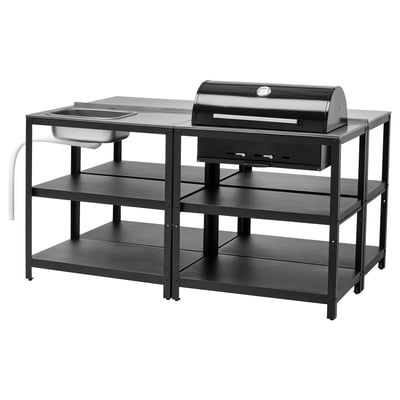 GRILLSKÄR Mód freg/parrilla carbón, exterior, acero inoxidable, 67 3/4x48 "