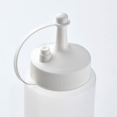 GRILLTIDER Botella flexible, blanco/transparente, 7 oz