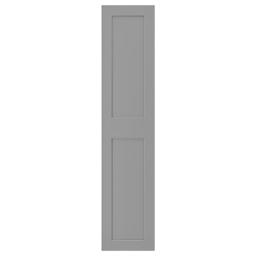 GRIMO Puerta con bisagras, gris, 19 1/2x90 3/8 "