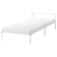 GRIMSBU Armazón de cama, blanco/Luröy, Tamaño twin