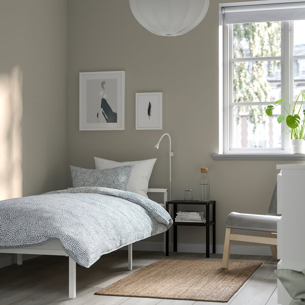GRIMSBU Armazón de cama, blanco, Tamaño twin