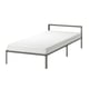GRIMSBU Armazón de cama, gris/Luröy, Tamaño twin