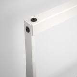 GRIMSBU Basr de cama, blanco/Luröy, Tamaño full