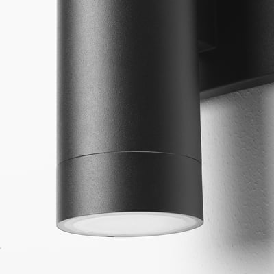 GRÖNSPRÖT Aplique luz arriba/abajo inst fija, exterior negro, 11 "