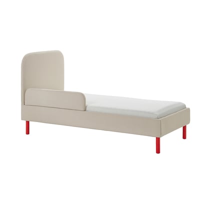 GRYSNA Base de cama tapizada, Vissle beige/multicolor, Tamaño twin