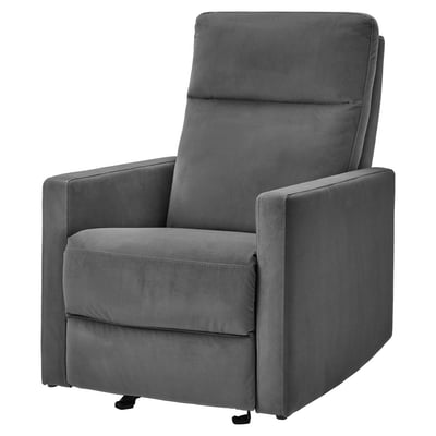 GRYTERYD Sillón reclinable giratorio, Hakebo gris oscuro