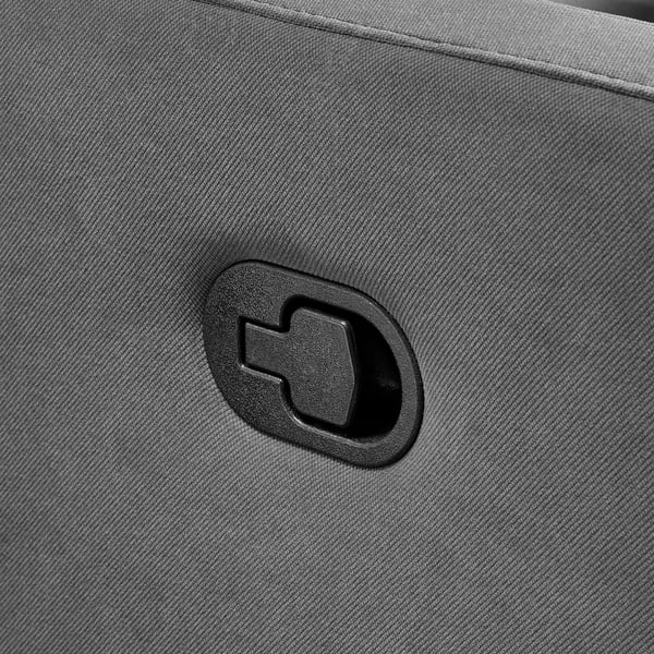 GRYTERYD Sillón reclinable giratorio, Hakebo gris oscuro