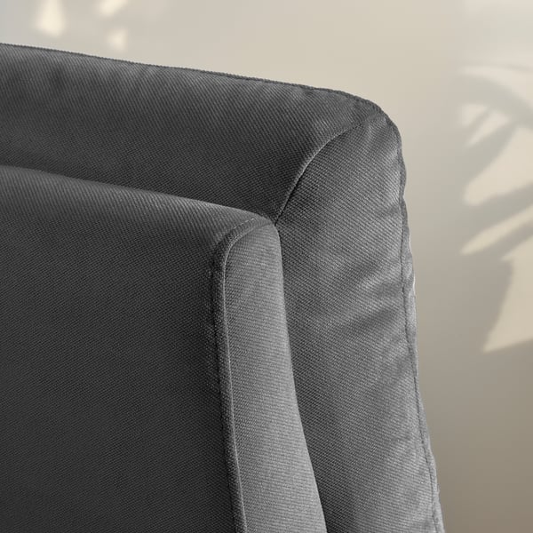 GRYTERYD Sillón reclinable giratorio, Hakebo gris oscuro
