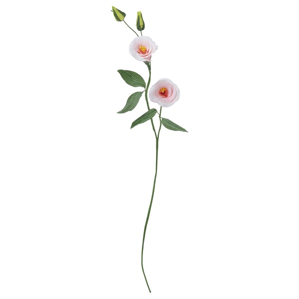 GULDSPETT Flor artificial, papel/lisianthus rosado claro, 21 ¾ "