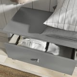 GULLABERG Banco con almacenaje, gris, 58 1/4x16 7/8x20 1/2 "
