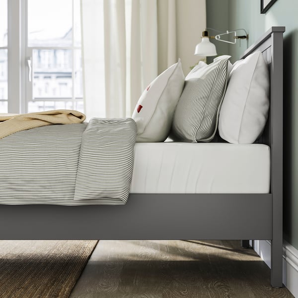 GULLABERG Base de cama, gris/Luröy, Tamaño twin