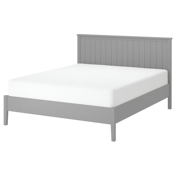 GULLABERG Base de cama, gris, Tamaño queen