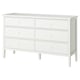 GULLABERG Cómoda de 6 cajones, blanco/función de anclaje/desbloqueo, 66 1/8x18 7/8x39 3/8 "
