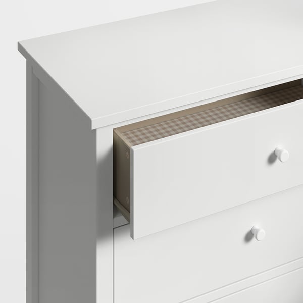 GULLABERG Cómoda de 6 cajones, blanco/función de anclaje/desbloqueo, 66 1/8x18 7/8x39 3/8 "