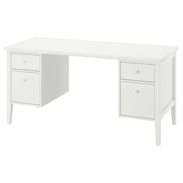 GULLABERG Escritorio+cajones de carpetas, blanco, 61x25 5/8x29 1/2 "