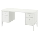 GULLABERG Escritorio+cajones de carpetas, blanco, 61x25 5/8x29 1/2 "