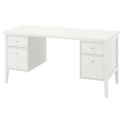 GULLABERG Escritorio+cajones de carpetas, blanco, 61x25 5/8x29 1/2 "
