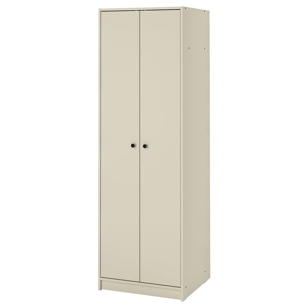 GURSKEN Armario+ 2 puertas, beige claro, 23 3/8x21 5/8x73 1/8 "