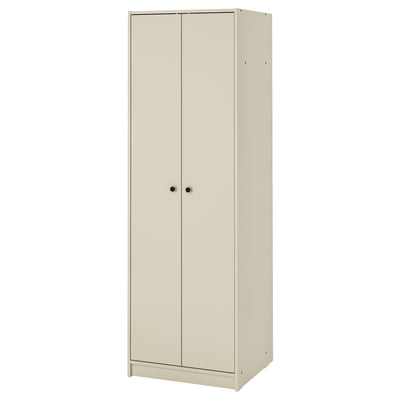 GURSKEN Ropero con 2 puertas, beige claro, 23 3/8x21 5/8x73 1/8 "