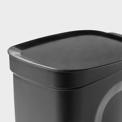HÄCKSAX Cubo con pedal, negro, 2 gal