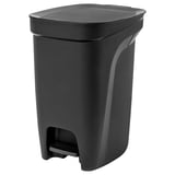 HÄCKSAX Cubo con pedal, negro, 3 gal