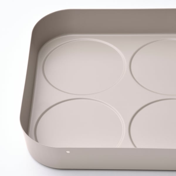 HALVTOM Bandeja botes especias/botellas, beige grisáceo, 6 ¾x6 ¾ "