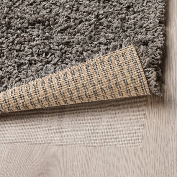 HAMPEN Alfombra, pelo largo, gris, 4 ' 4 "x6 ' 5 "