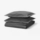 HAMPFLOCKEL Funda nórdica+funda(s) de almohada, gris oscuro, Tamaño Full/Queen (Doble/Queen)