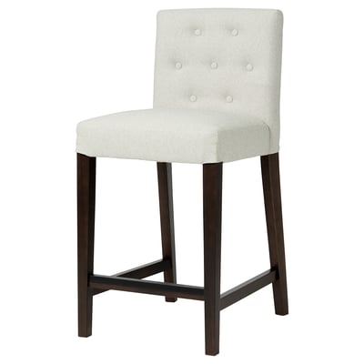 HANSOLLE Taburete de bar, negro-marrón, 26 "