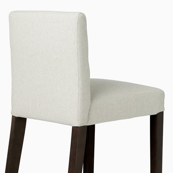 HANSOLLE Taburete de bar, negro-marrón, 26 "