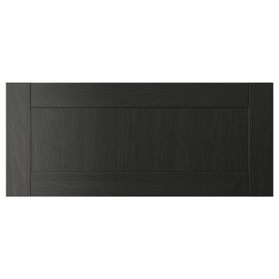 HANVIKEN Frente de cajón, negro-marrón, 23 1/2x10 "