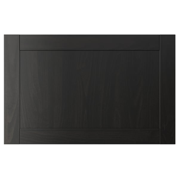 HANVIKEN Puerta/frente de cajón, negro-marrón, 23 1/2x15 "