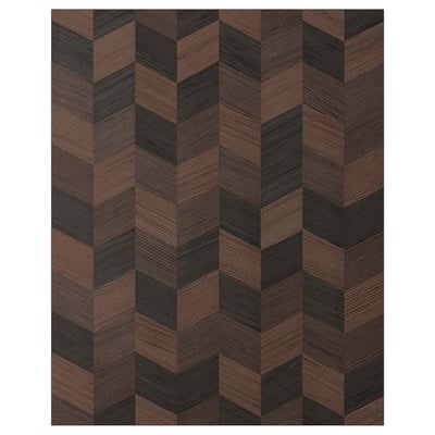 HASSLARP Puerta, marrón con diseño, 24x30 "