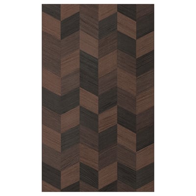 HASSLARP Puerta, marrón con diseño, 18x30 "