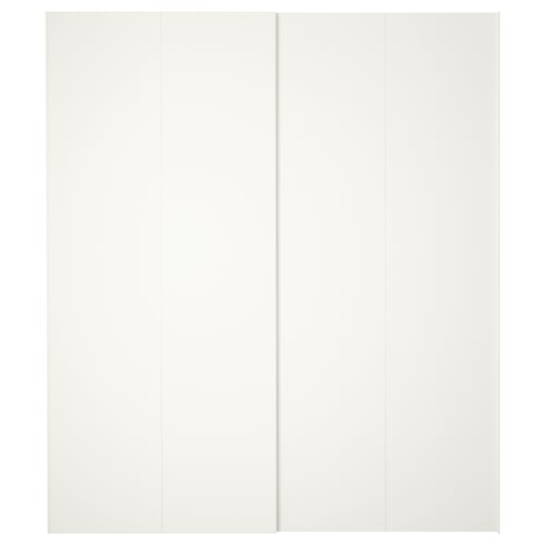 HASVIK Par de puertas corredizas, blanco, 78 3/4x92 7/8 "